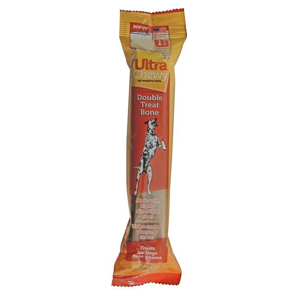 Ultra Chewy Double Treat Rice & Chicken Grain Free Bone For Dogs 7 in. 1 pk 1284-1 - main